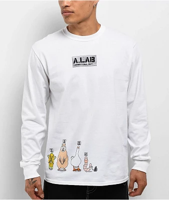 A.LAB Heist Long Sleeve White T-Shirt