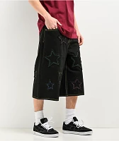 A.LAB Jabber Star Black Denim Shorts