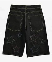 A.LAB Jabber Star Black Denim Shorts