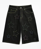 A.LAB Jabber Star Black Denim Shorts