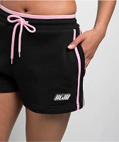 A.LAB Jana Hibiscus Black Sweat Shorts