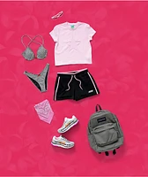 A.LAB Jana Hibiscus Black Sweat Shorts