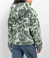 A.LAB Kendallie Warpy Star Jade Fleece Hoodie