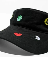 A.LAB Landry Embroidered Black Visor Hat