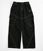 A.LAB Leo Y2K Rave Black Wide Leg Cargo Pants