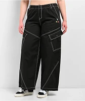 A.LAB Leo Y2K Rave Black Wide Leg Cargo Pants