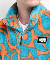 A.LAB Loopy 2 Teal & Orange Tech Fleece Jacket