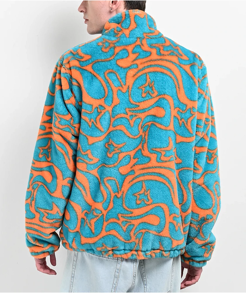 A.LAB Loopy 2 Teal & Orange Tech Fleece Jacket