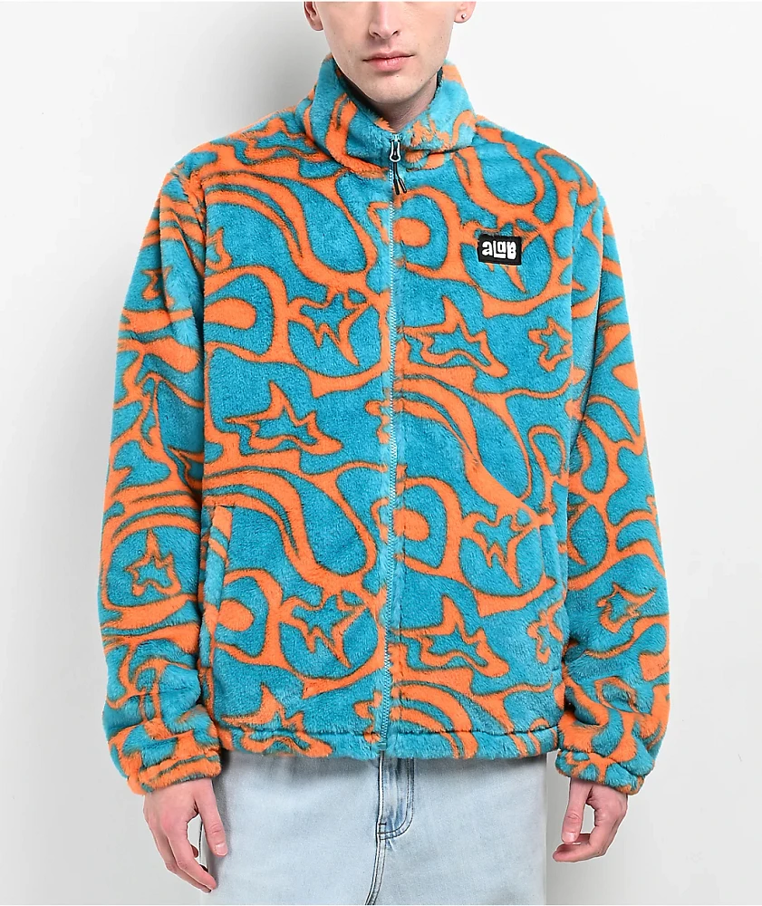 A.LAB Loopy 2 Teal & Orange Tech Fleece Jacket