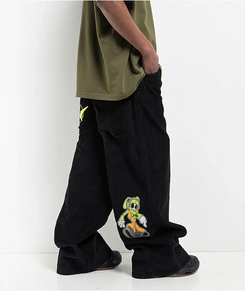 A.LAB Mega Rave Black Corduroy Pants