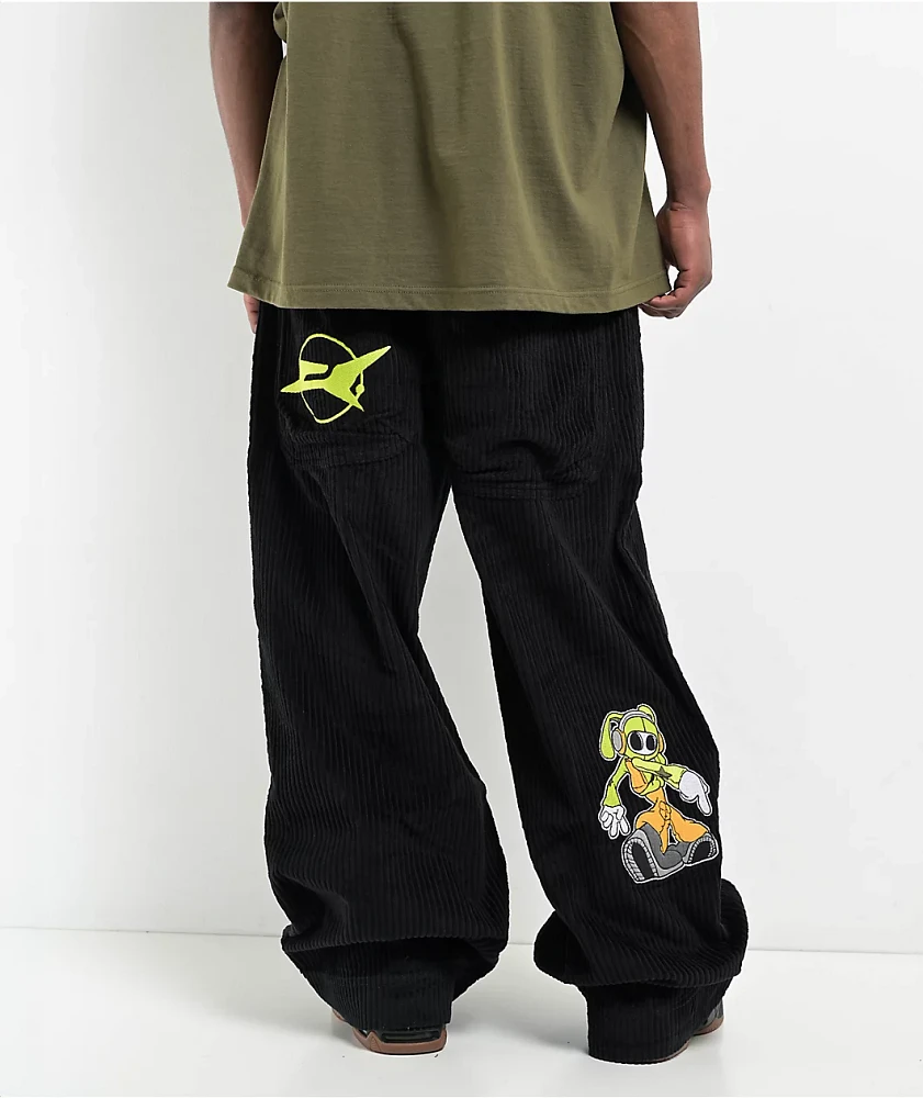 A.LAB Mega Rave Black Corduroy Pants