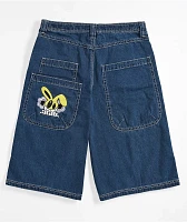 A.LAB Mega Rave Dark Blue Denim Skate Shorts