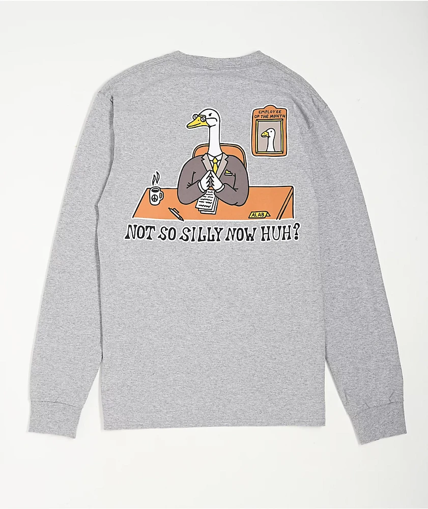 A.LAB Not So Silly Grey Long Sleeve T-Shirt