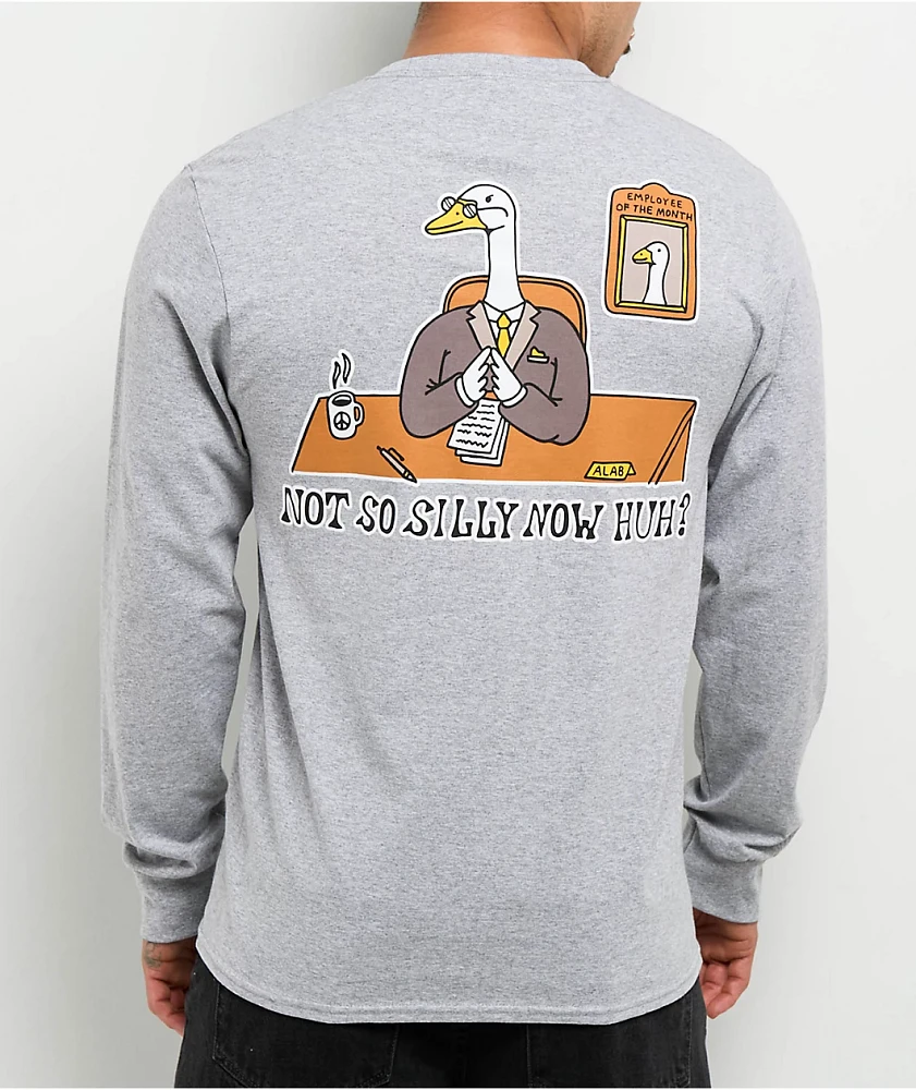 A.LAB Not So Silly Grey Long Sleeve T-Shirt
