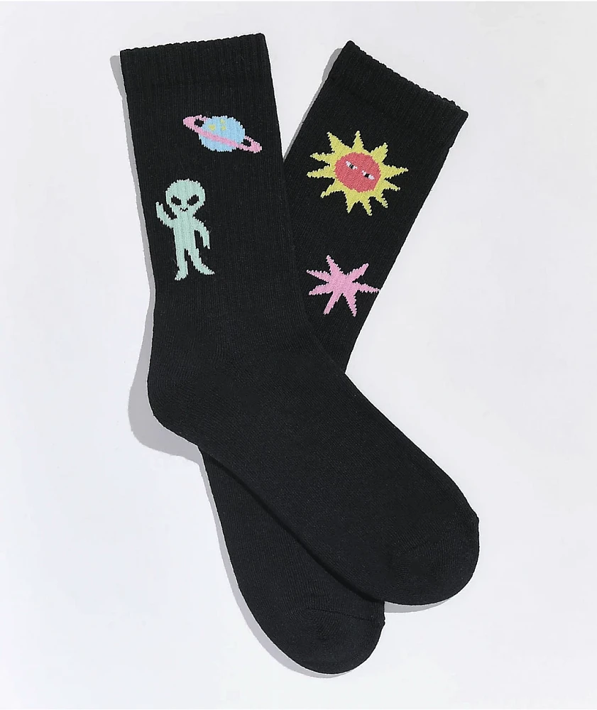 A.LAB Outer Limits Black Crew Socks