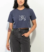 A.LAB Pass The Seed Navy Crop T-Shirt