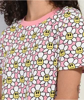 A.LAB Quinnie Daisy All Over Pink Crop T-Shirt