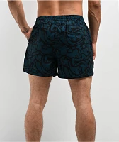 A.LAB Skippy Swirls Teal & Black Board Shorts