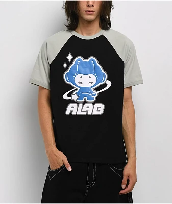 A.LAB Space Bud Black & Grey Raglan T-Shirt