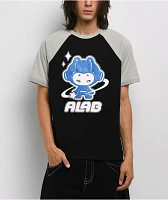 A.LAB Space Bud Black & Grey Raglan T-Shirt
