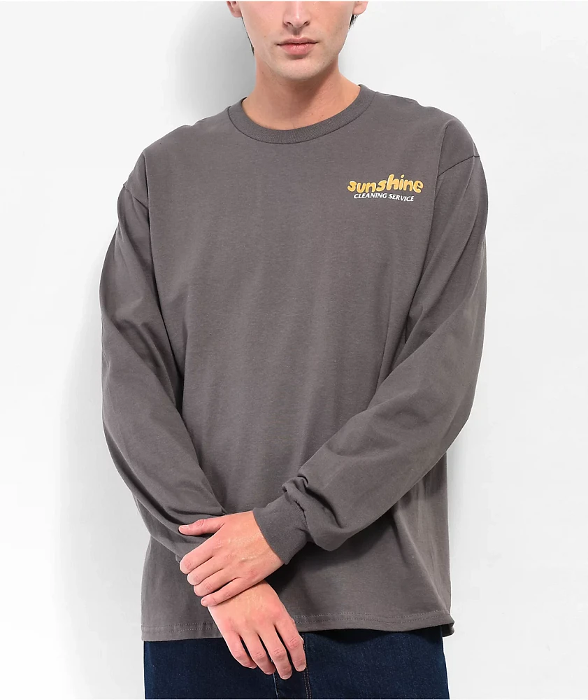 A.LAB Sunshine Cleaning Grey Long Sleeve T-Shirt