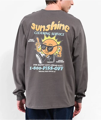 A.LAB Sunshine Cleaning Grey Long Sleeve T-Shirt