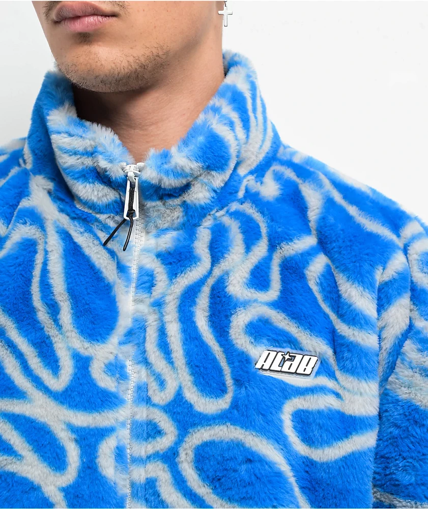 A.LAB Swirl Blue Tech Fleece Jacket