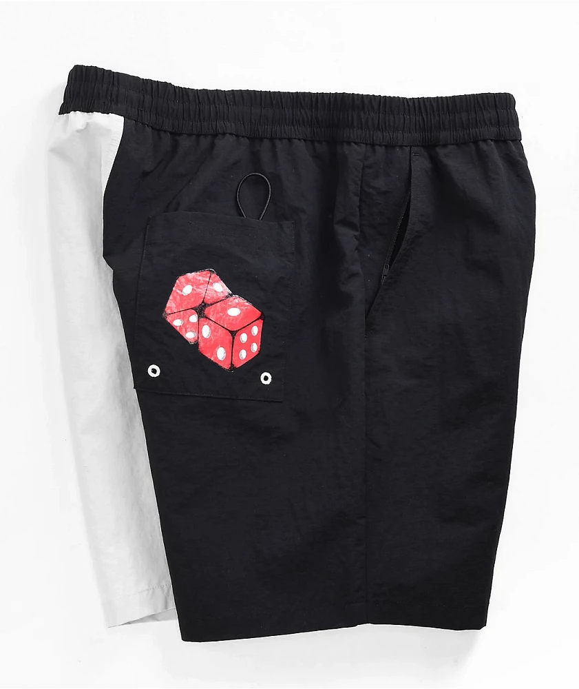 A.LAB Taffy Cherry Dice Black & White Board Shorts