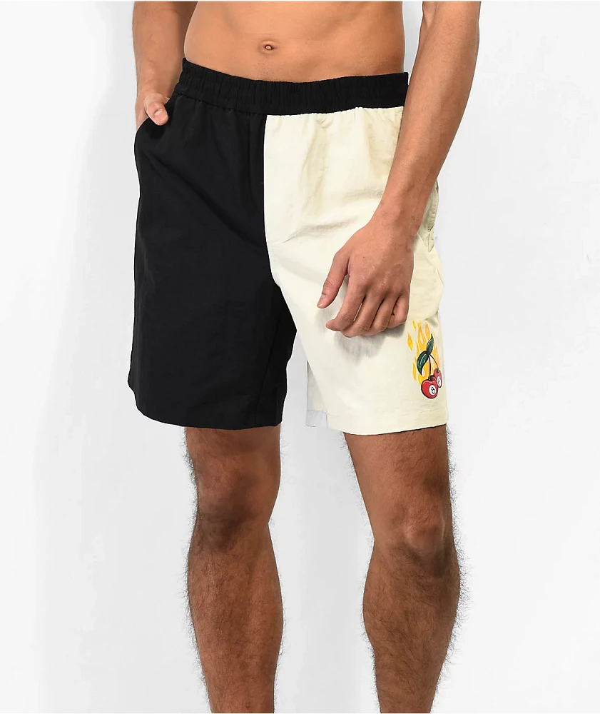 A.LAB Taffy Cherry Dice Black & White Board Shorts