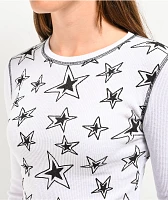 A.LAB Thea Star White Thermal Long Sleeve T-Shirt