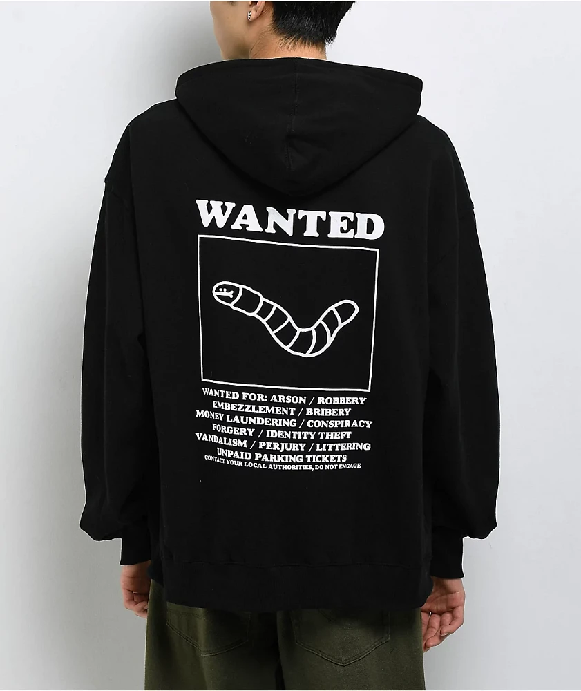 A.LAB Wanted Worm Black Hoodie