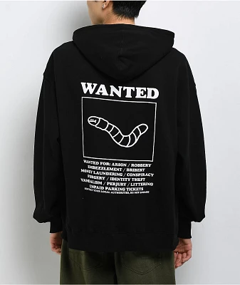A.LAB Wanted Worm Black Hoodie