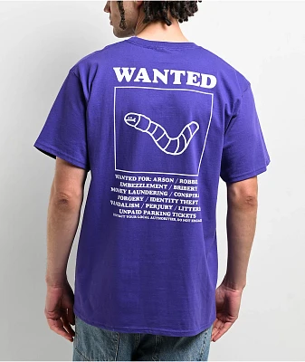 A.LAB Wanted Worm Purple T-Shirt