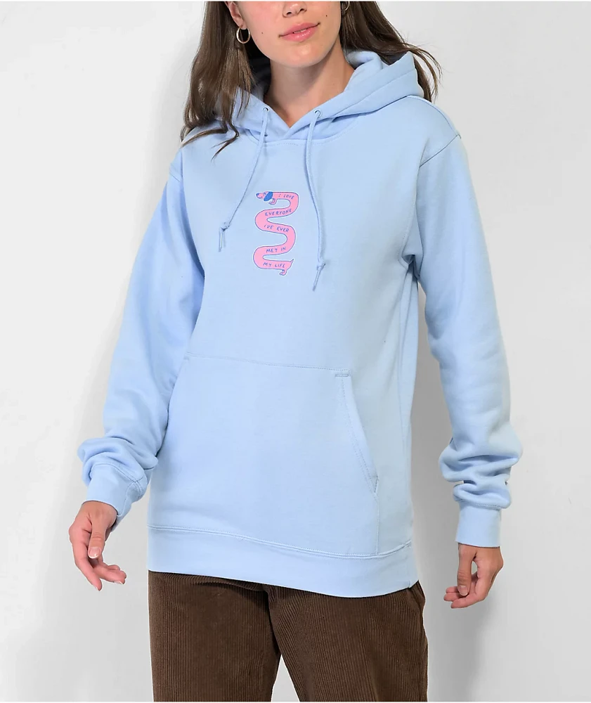 A.LAB Weenie Dog Light Blue Hoodie