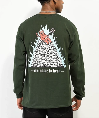 A.LAB Welcome To Heck Green Long Sleeve T-Shirt