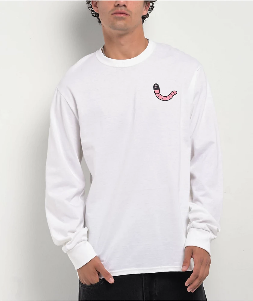 A.LAB Who Is He Long Sleeve White T-Shirt