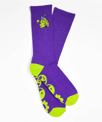 A.LAB Wild Wizard Purple Crew Socks