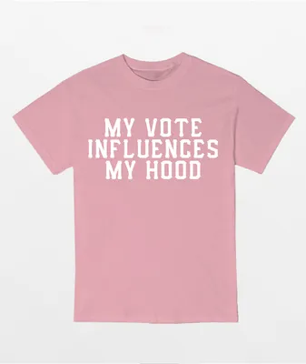 AIE My Vote Influences Pink T-Shirt