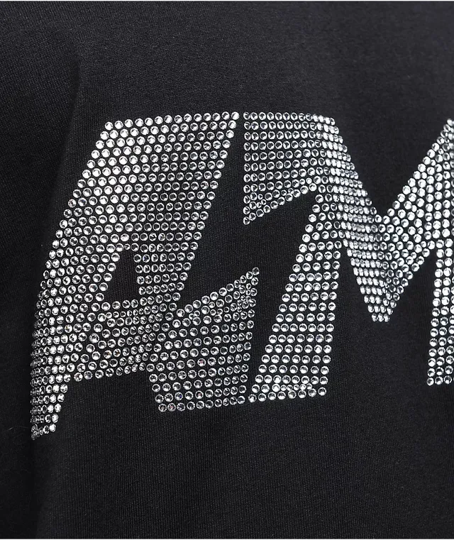 Amplifier AMP Rhinestone Logo Black T-Shirt | Hamilton Place