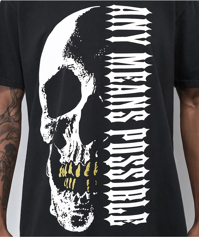 AMP Skull Black Wash T-Shirt