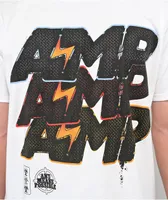 AMP Stacked White T-Shirt