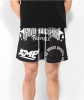 AMP Star Print Black Mesh Shorts