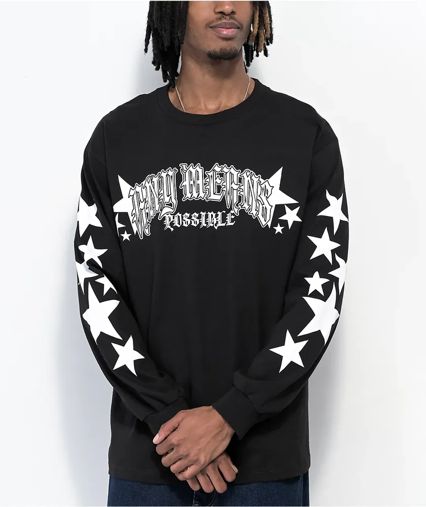 AMP Stars Black Long Sleeve T-Shirt