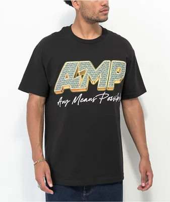 AMP Studded Black T-Shirt
