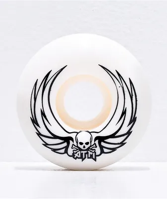 ATM Skull Wings 52mm 99a White Skateboard Wheels