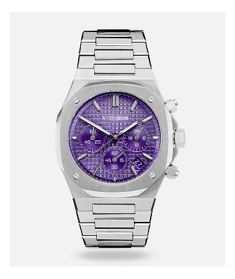 AURA Chronograph 001 Steel & Purple Analog Watch