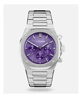 AURA Chronograph 001 Steel & Purple Analog Watch