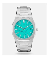 AURA Date 003 Steel & Turquoise Analog Watch