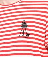 Above The Norm Logo Red & White Stripe Long Sleeve T-Shirt