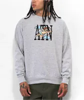 Above The Norm Lone Angel Grey Crewneck Sweatshirt